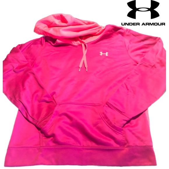 Under Armour bright pink & melon hoodie size large - Picture 1 of 12